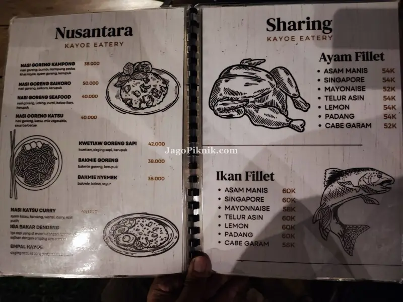 menu makanan kayoe eatery Ungaran